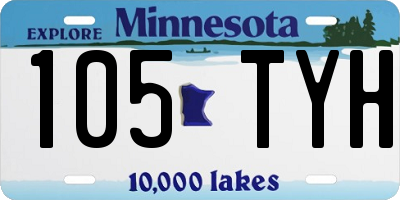 MN license plate 105TYH