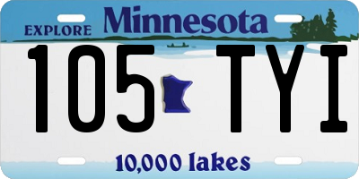 MN license plate 105TYI