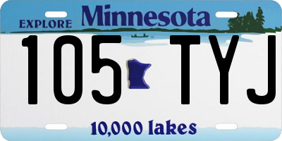 MN license plate 105TYJ