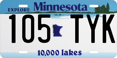 MN license plate 105TYK