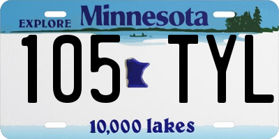MN license plate 105TYL