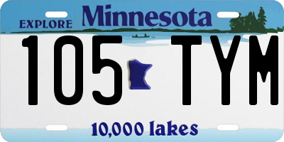 MN license plate 105TYM