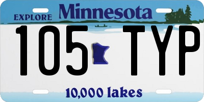 MN license plate 105TYP