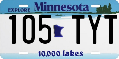 MN license plate 105TYT