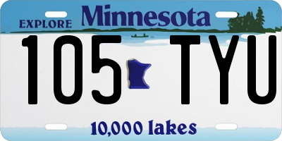 MN license plate 105TYU