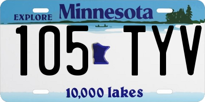 MN license plate 105TYV