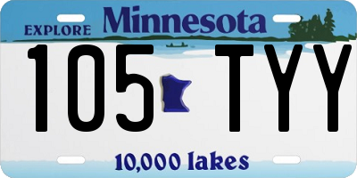 MN license plate 105TYY