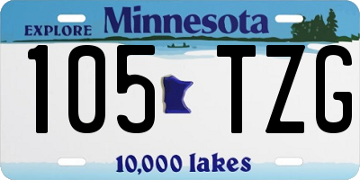 MN license plate 105TZG