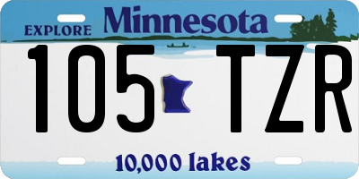 MN license plate 105TZR