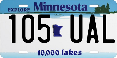 MN license plate 105UAL