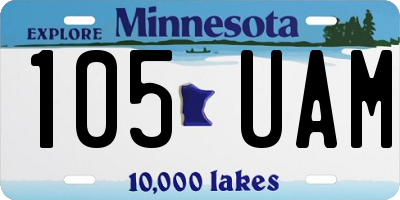 MN license plate 105UAM
