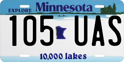 MN license plate 105UAS