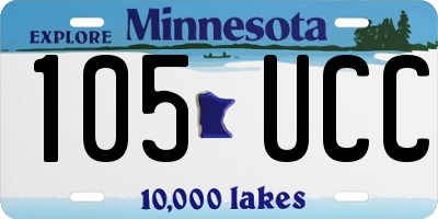 MN license plate 105UCC