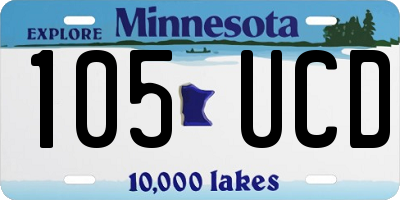 MN license plate 105UCD