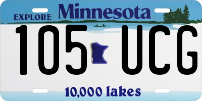 MN license plate 105UCG