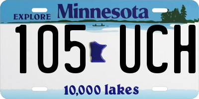 MN license plate 105UCH