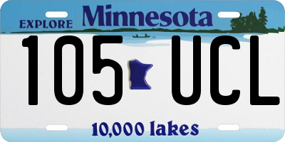 MN license plate 105UCL