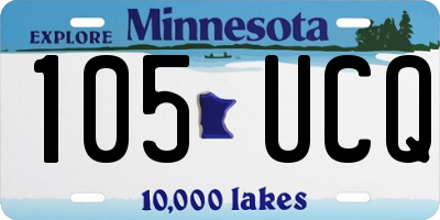 MN license plate 105UCQ