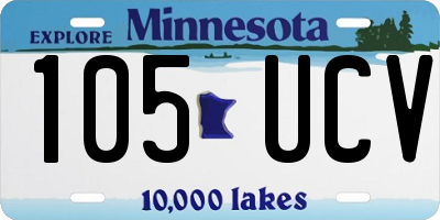 MN license plate 105UCV