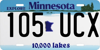 MN license plate 105UCX