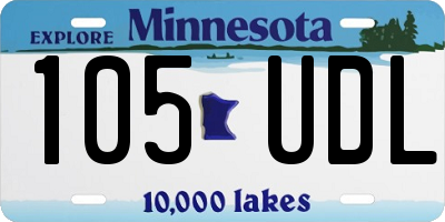 MN license plate 105UDL