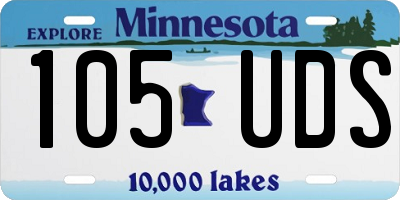 MN license plate 105UDS