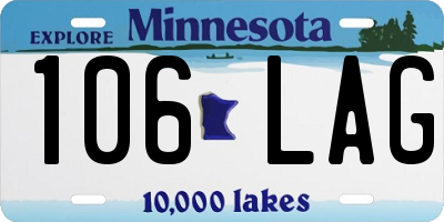 MN license plate 106LAG