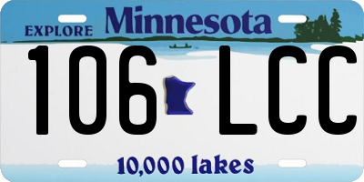 MN license plate 106LCC
