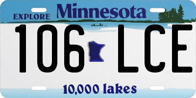 MN license plate 106LCE