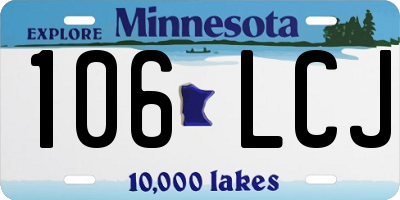 MN license plate 106LCJ