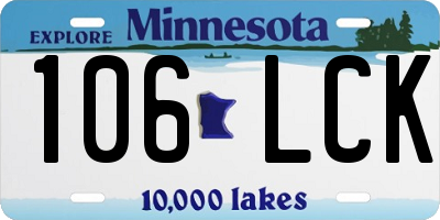 MN license plate 106LCK