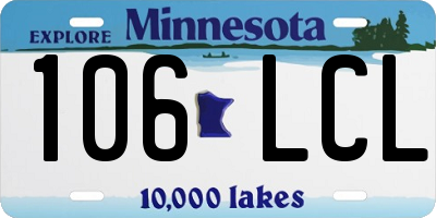 MN license plate 106LCL