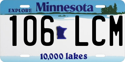 MN license plate 106LCM