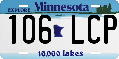 MN license plate 106LCP