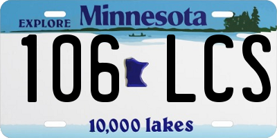 MN license plate 106LCS