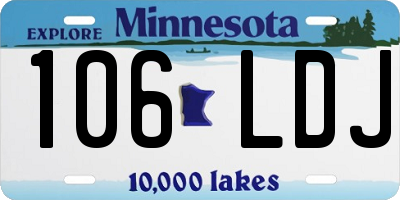 MN license plate 106LDJ