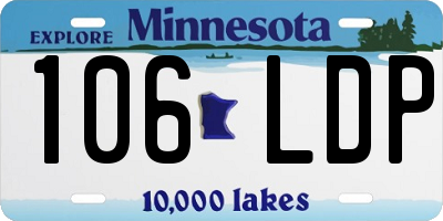 MN license plate 106LDP