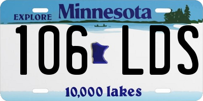 MN license plate 106LDS
