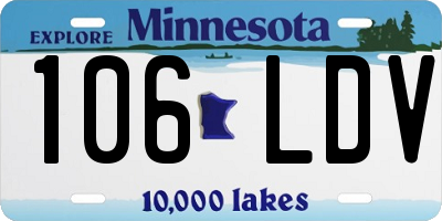 MN license plate 106LDV
