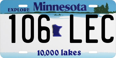 MN license plate 106LEC