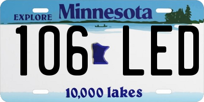 MN license plate 106LED
