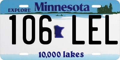 MN license plate 106LEL