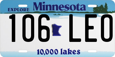 MN license plate 106LEO