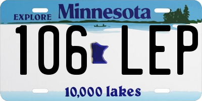 MN license plate 106LEP
