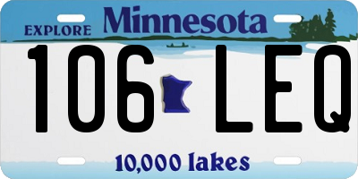 MN license plate 106LEQ