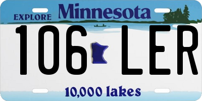 MN license plate 106LER