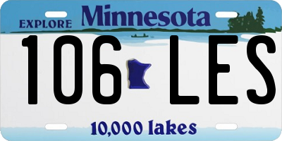 MN license plate 106LES