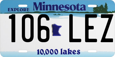 MN license plate 106LEZ