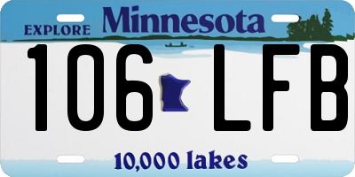 MN license plate 106LFB