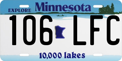 MN license plate 106LFC
